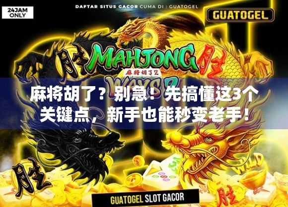 麻将胡了？别急！先搞懂这3个关键点，新手也能秒变老手！