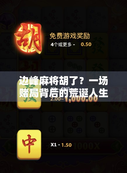 边峰麻将胡了？一场赌局背后的荒诞人生与人性博弈