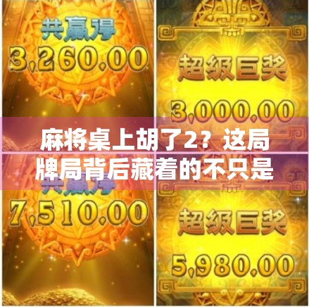 麻将桌上胡了2？这局牌局背后藏着的不只是运气，还有人性！