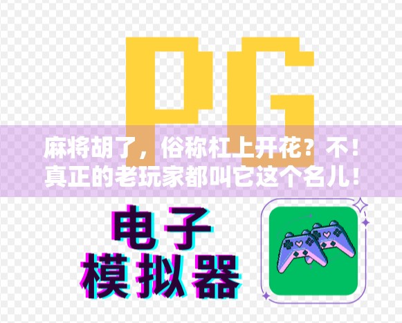 麻将胡了，俗称杠上开花？不！真正的老玩家都叫它这个名儿！